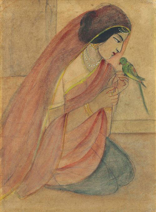 Seated Women and Woman with a Pet